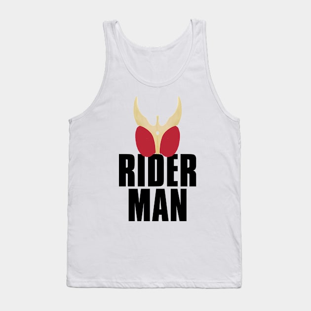 Kuuga Rider Man Tank Top by Punch Black